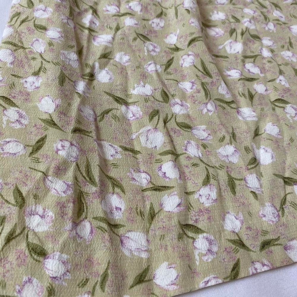 Vintage floral laurel green midi/maxi dress - Picture 4 of 4